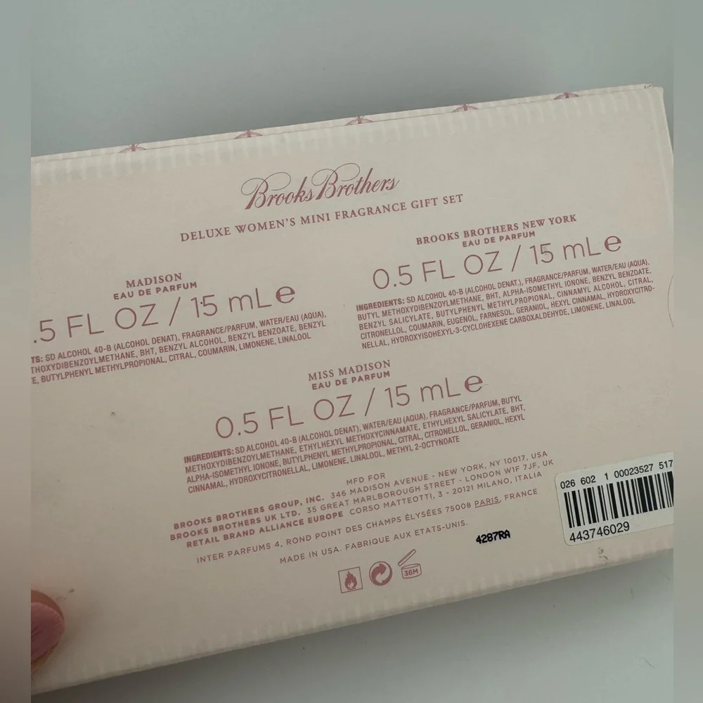 Brooks Brothers Women's Mini‎ Fragrance Trio - Pink and Gold NIB